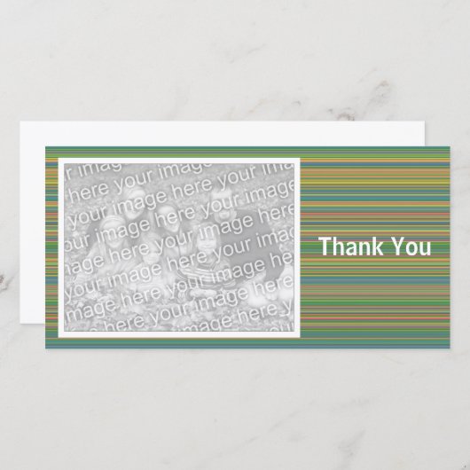 Kleurstrepen 01 bedankkaart (Voorkant / Achterkant)