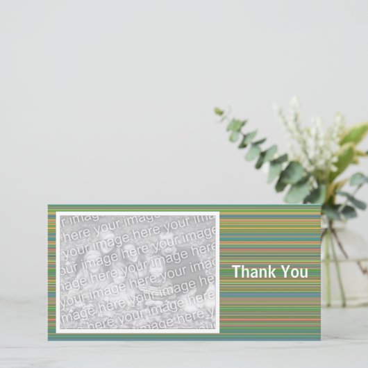 Kleurstrepen 01 bedankkaart (Staand voorkant)