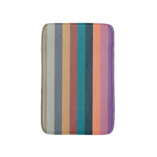kleurstrepen in kleurrijk pastel badmat (Voorkant Verticaal)