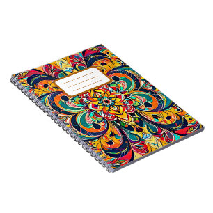 Kleursymfonie Mandala – Krachtige Psychedelische B Notitieboek