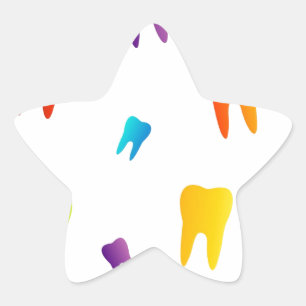 Kleurtanden Ster Sticker