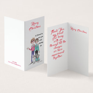 Kleurtekening van 2 naaste vrienden en hun honden kaart