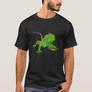 Kleurtekening van iguana t-shirt