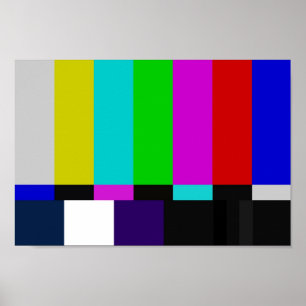 Kleurtest voor tv-bars poster