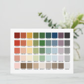 Kleurtestuitnodiging Kaart (Staand voorkant)