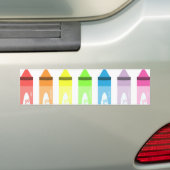 Kleurtijd! Bumpersticker (Op auto)