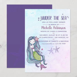 Kleurtrend onder Baby shower met thema Zee Ocean Kaart