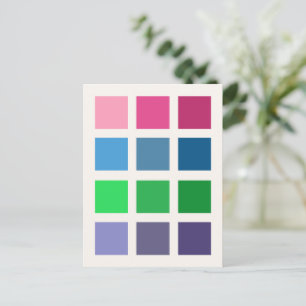Kleurvakken (Lente) Ansichtkaart Briefkaart