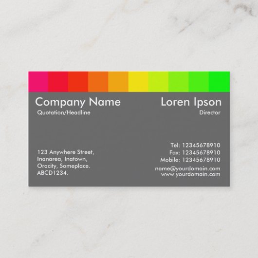 Kleurvariaties 03 (60% grijs) visitekaartje (Voorkant)