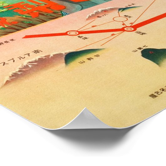 Kleurvelden, prefectuur Yamanashi Poster (Hoek)