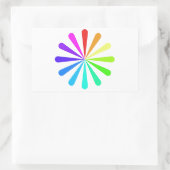 Kleurventilatorwiel Rechthoekige Sticker (Tas)