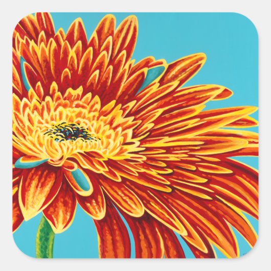 Kleurverbranding I Vierkante Sticker (Voorkant)