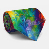 Kleurverf abstract stropdas (Opgerold)