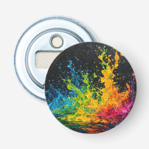 Kleurverf plastic button flesopener