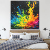 Kleurverf plastic canvas afdruk (Insitu (Slaapkamer))