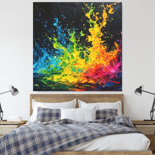 Kleurverf plastic canvas afdruk (Insitu (Slaapkamer))