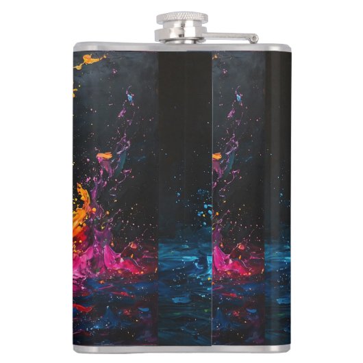 Kleurverf plastic heupfles (Achterkant)