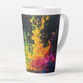 Kleurverf plastic latte mok (Rechterhoek)
