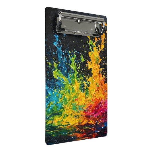 Kleurverf plastic mini klembord (Schuin)