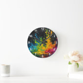 Kleurverf plastic ronde klok (Huis)