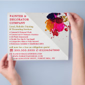 Kleurverf plastic, schilder en decorator flyer (Hand)