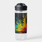 Kleurverf plastic waterfles (Voorkant)