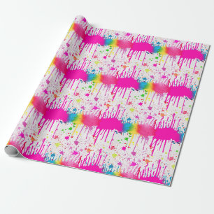 Kleurverf Splatter Cadeaupapier