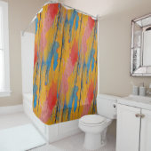 Kleurverf Splatter Douchegordijn (In situ)