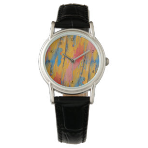 Kleurverf Splatter Horloge
