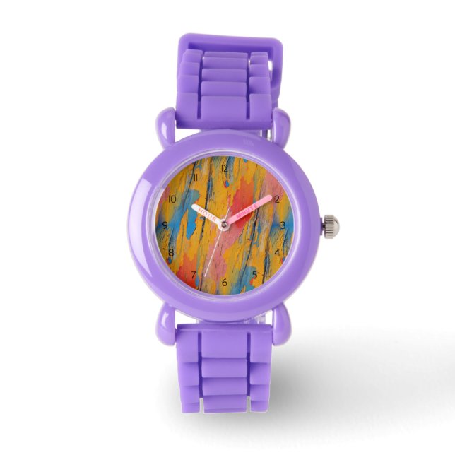 Kleurverf Splatter Horloge (Voorkant)