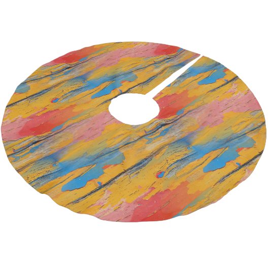 Kleurverf Splatter Kerstboom Rok (Gekanteld)