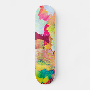 Kleurverf Splatter Skateboard