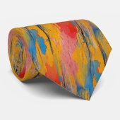 Kleurverf Splatter Stropdas (Opgerold)