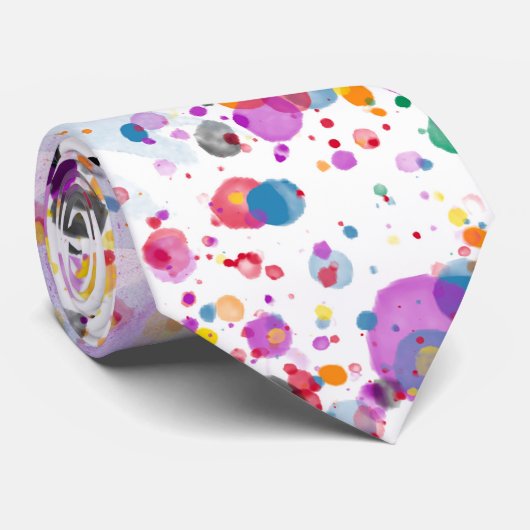 Kleurverf Splatter Stropdas (Opgerold)