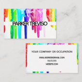 Kleurverf Splatter Visitekaartje (Voorkant / Achterkant)