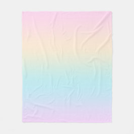 Kleurverloop pastel fleece deken