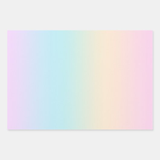 Kleurverloop pastel inpakpapier vel (Voorkant)