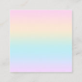 Kleurverloop pastel vierkante visitekaartje (Achterkant)