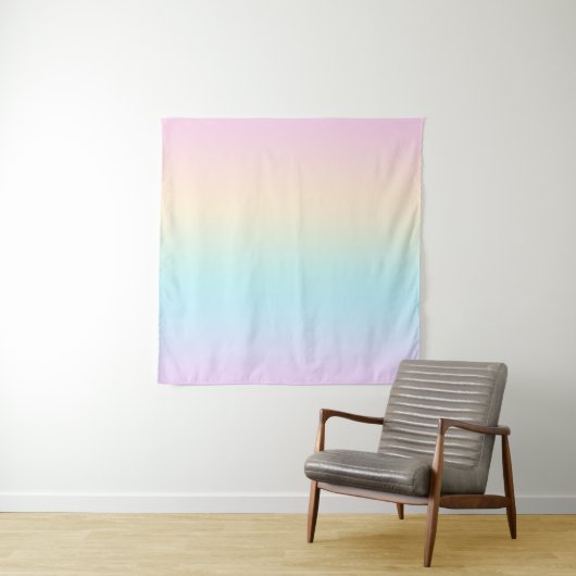 Kleurverloop pastel wandkleed (In situ)