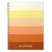 Kleurverloop Terug naar school - Aangepaste naam Notitieboek (Voorkant)