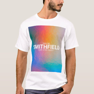 Kleurverschuiving Neon Light Holographic Trendy T-shirt