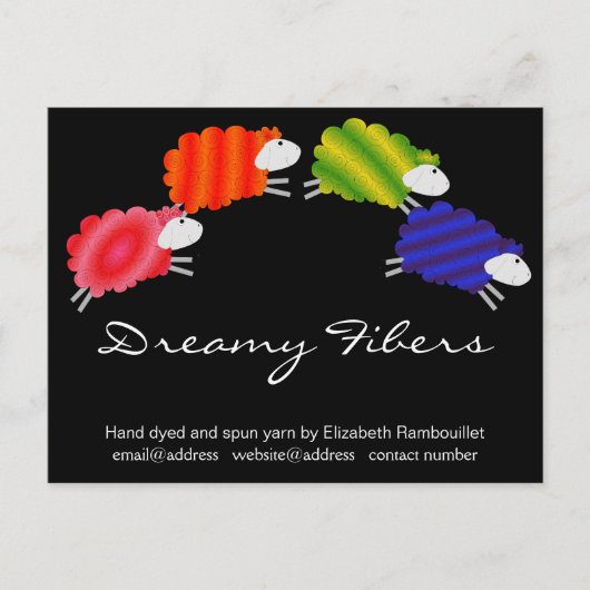 Kleurvezel artiest Hangtag Briefkaart (Voorkant)