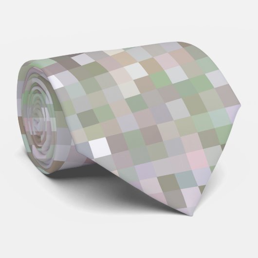 Kleurvierkantjes pasta stropdas (Opgerold)