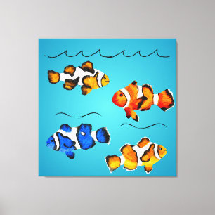 Kleurvis Canvas Afdruk