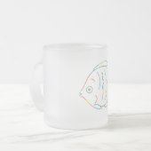 Kleurvis Matglas Koffiemok (Voorkant links)