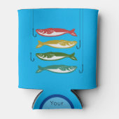 Kleurvis met vishaken blikjeskoeler (Voorkant)