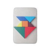 Kleurvis Tangram Badmat (Voorkant Verticaal)