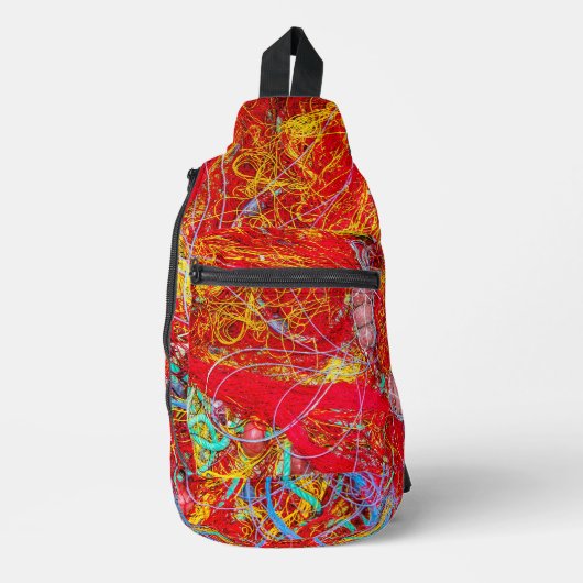 Kleurvisnetten Sling Bag (Voorkant)