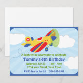 Kleurvlieger Birthday Party Kaart (Voorkant / Achterkant)