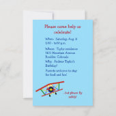 Kleurvlieger kinderen Birthday Kaart (Achterkant)